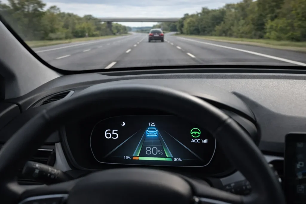 Advanced safety and driver assistance systems in an entry-level electric car