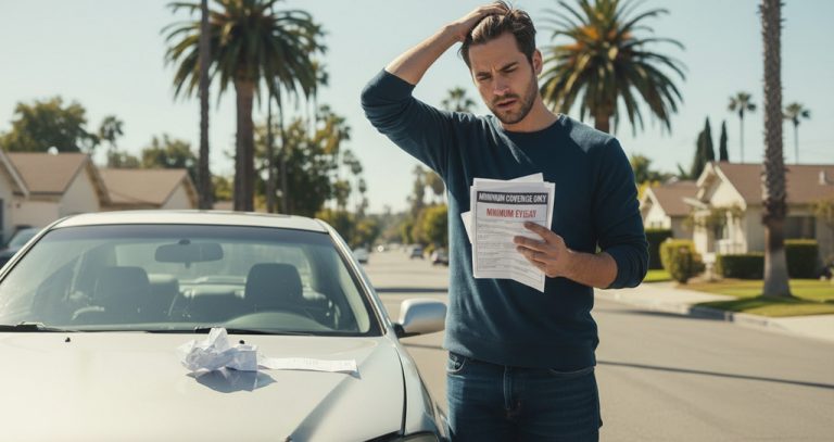 Does minimum auto insurance cover accidents in California?