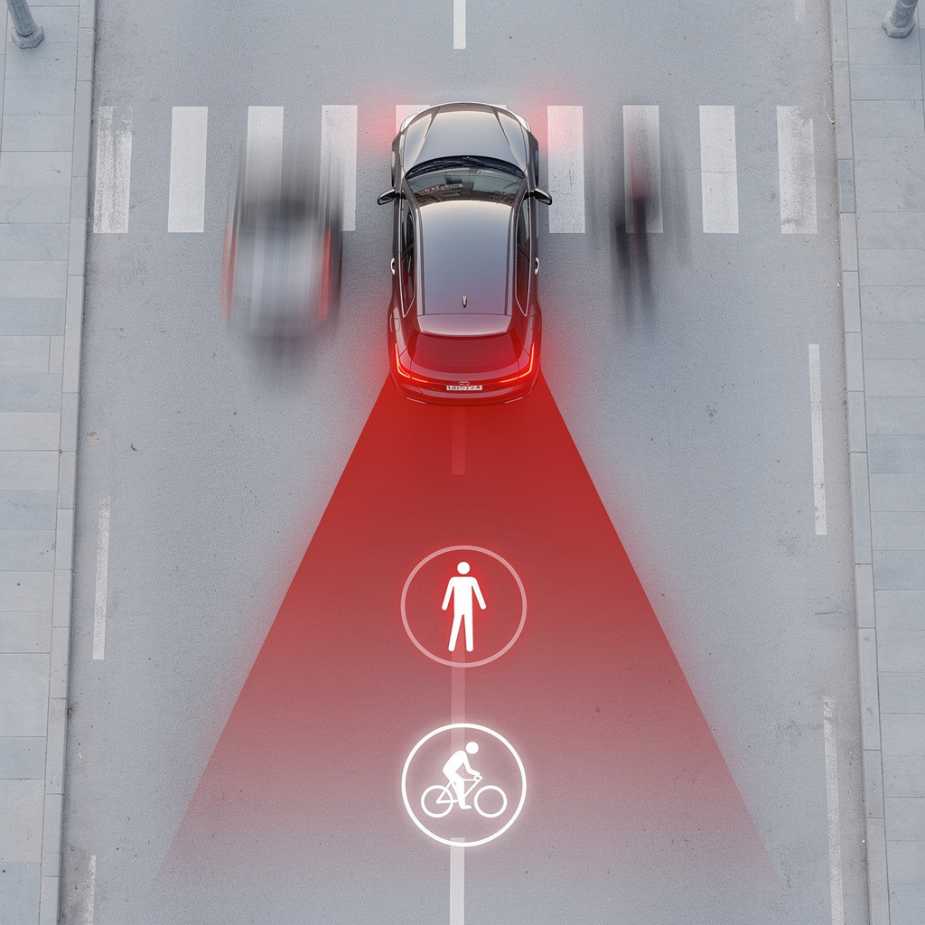 Key collision avoidance features FCW, AEB and vulnerable road user detection