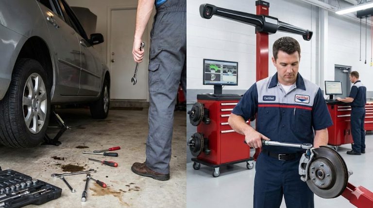 DIY vs professional brake service