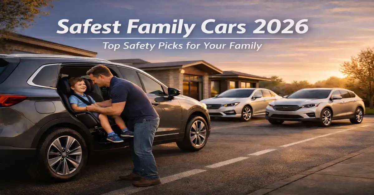 Parent installing child seat in SUV 2026